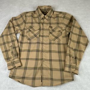 Dixxon Covert Shirt Women’s XS Plaid Khaki Tan Flannel